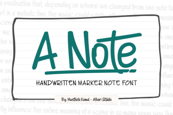 A Note Font Review: A Handwritten Typeface for Authentic Branding