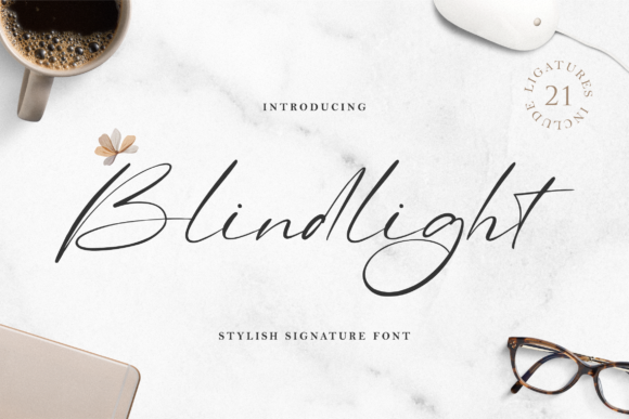 Blindlight Font: Elegant Script for Makers