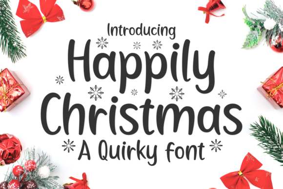 Happily Christmas: An Elegant Script Font for Editorial Design