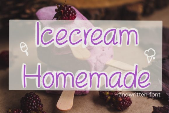 Icecream Homemade: A Sweet Script Font for Editorial Design