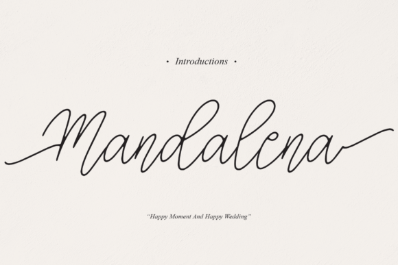 Mandalena: A Graceful Script Font for Editorial Design