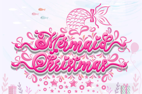 Mermaid Christmas Font for Festive Branding